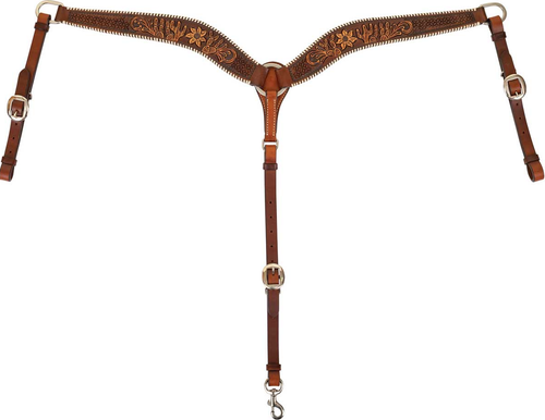 Circle Y Desert Edge Breast Collar Western Horse Tack Premium Leather 1018-23-SV