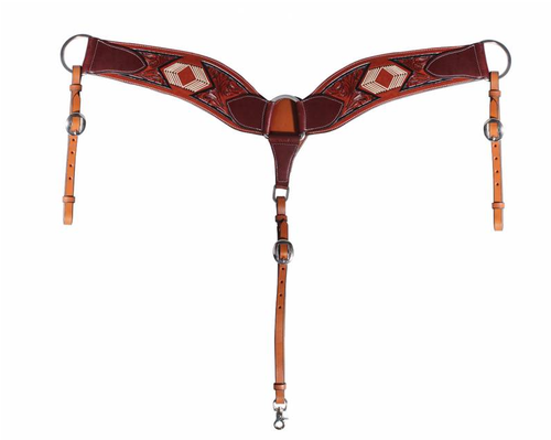 Professional's Choice Arrowhead Collection Breast Collar Tooled Leather 3P6012