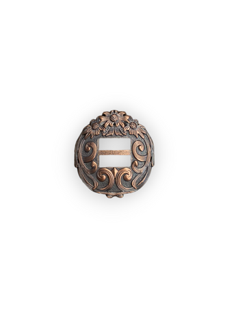 Trigg Leather Floral Slotted Concho