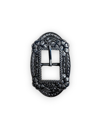 Trigg Leather Cart Buckle Floral Design