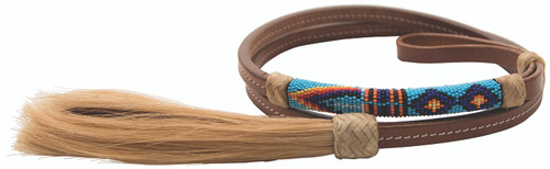 Buffalo Leather Over n Under with Blue Beading