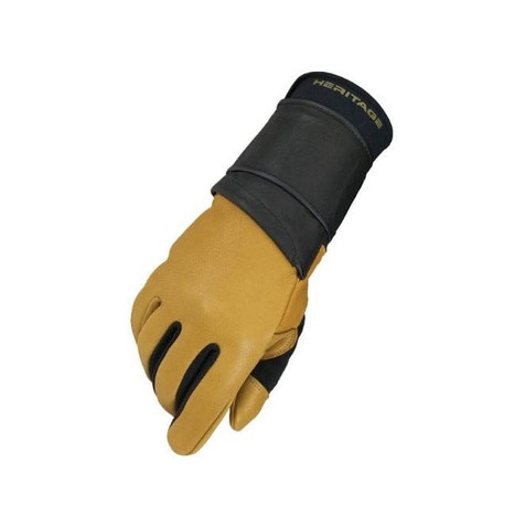 Heritage Pro 8.0 Bull Riding Gloves, Size 9, Natural Tan Heritage Pro 8.0 Bull Riding Gloves, Size 9, Natural Tan