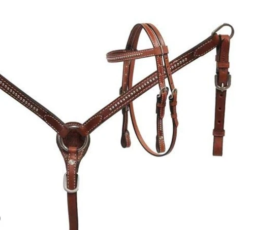 Showman Mini Size Headstall Breast Collar & Reins Set w/ Silver Studs Western Tack 13793