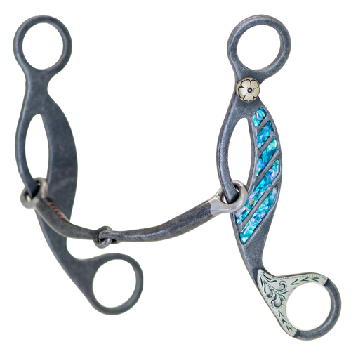 Partrade Western CBT Turquoise Collection Smooth Snaffle Mouth Gag Style