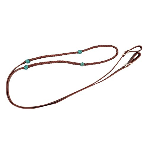 Partrade Braided Leather Barrel Reins