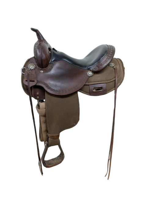 14.5" Used Circle Y High Horse Willow Springs Western Trail Saddle Wide Tree 2-1371