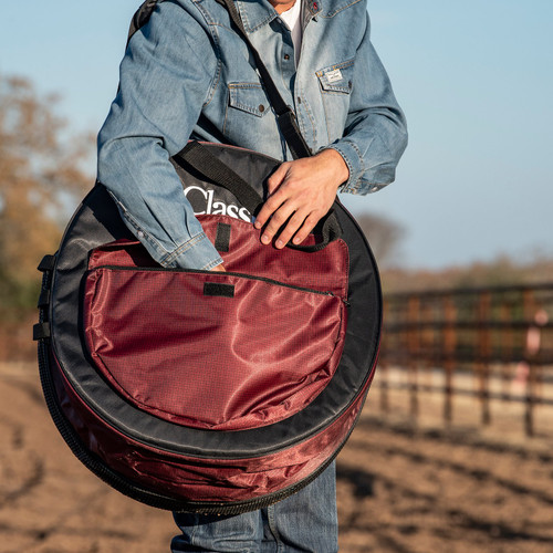 Purse Rope Storage Classic Ropes Deluxe Rope Bag Black & Ruby | Saddle Up CO