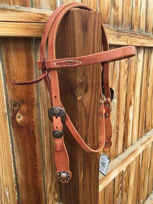 Berlin Leather Browband Headstall - Thumbnail 2