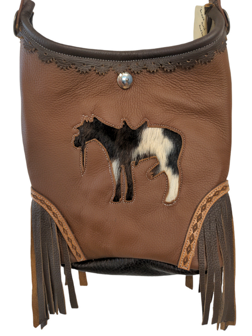 Steamboat Springs Cowhide Fringe Purse