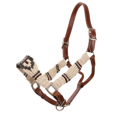 Showman Pinto Mohair & Leather Western Halter – SS-108
