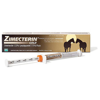 Zimecterin Gold Paste Dewormer Ivermectin 1 55 Praziquantel 7 75 0 26 Oz