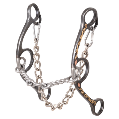 sherry  Classic Equine Sherri Cervi Chain Short Shank Gag Barrel Bit