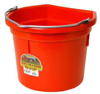 Little Giant Flat Back Plastic Bucket Teal 20 Quart