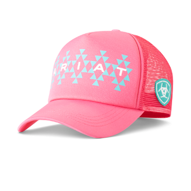 Ariat Ladies Pony Flow Southwest Print with Logo Hot Pink display picture 1