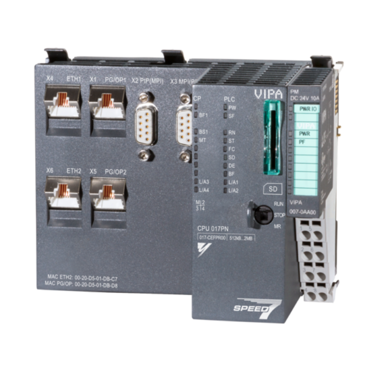 VIPA 017-CEFPR00 SLIO CPU 017PN Compact, flexible and scalable PLC  system
