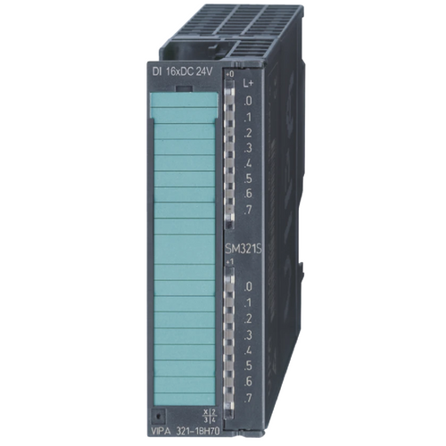 VIPA 321-1BH70 - SM321 Digital Input Module, 16DI, 24VDC, SPEED Bus - Angle View.