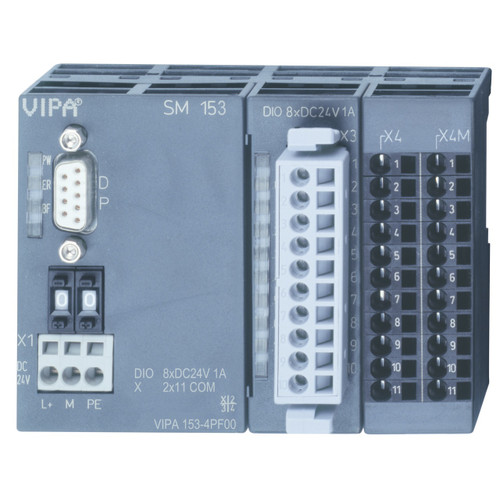 153-4PF00 - SM153 Interface Module, 8DIO, Profibus-DP Slave, 2x11 Passive Terminals