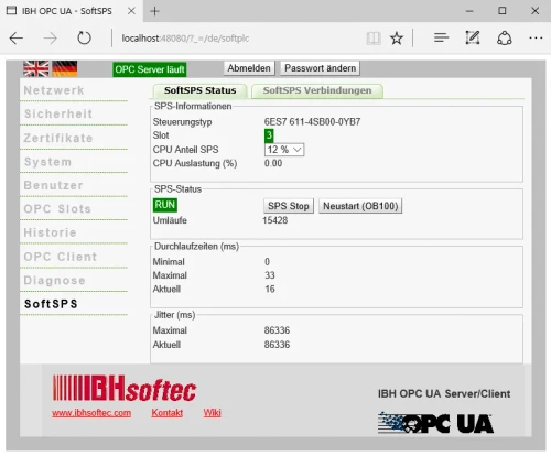 IBH1180 - IBH OPC UA Server/Client OPC UA Server/Client 64-bit for the connection to PLC systems