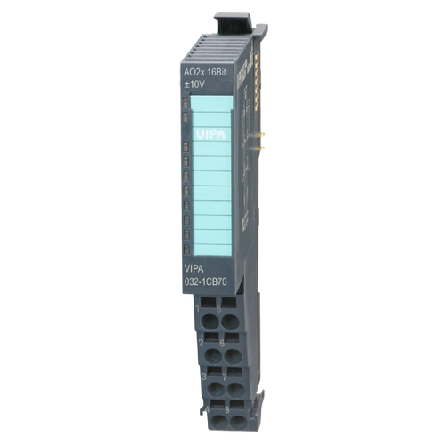 VIPA 032-1CB70 - SLIO SM032 Analog Output Module, 2AO, 16 Bit, +/-10V