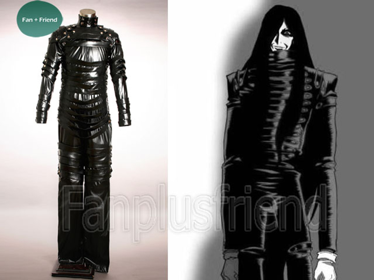 Hellsing Cosplay, Alucard Black Leather Bodysuit Set