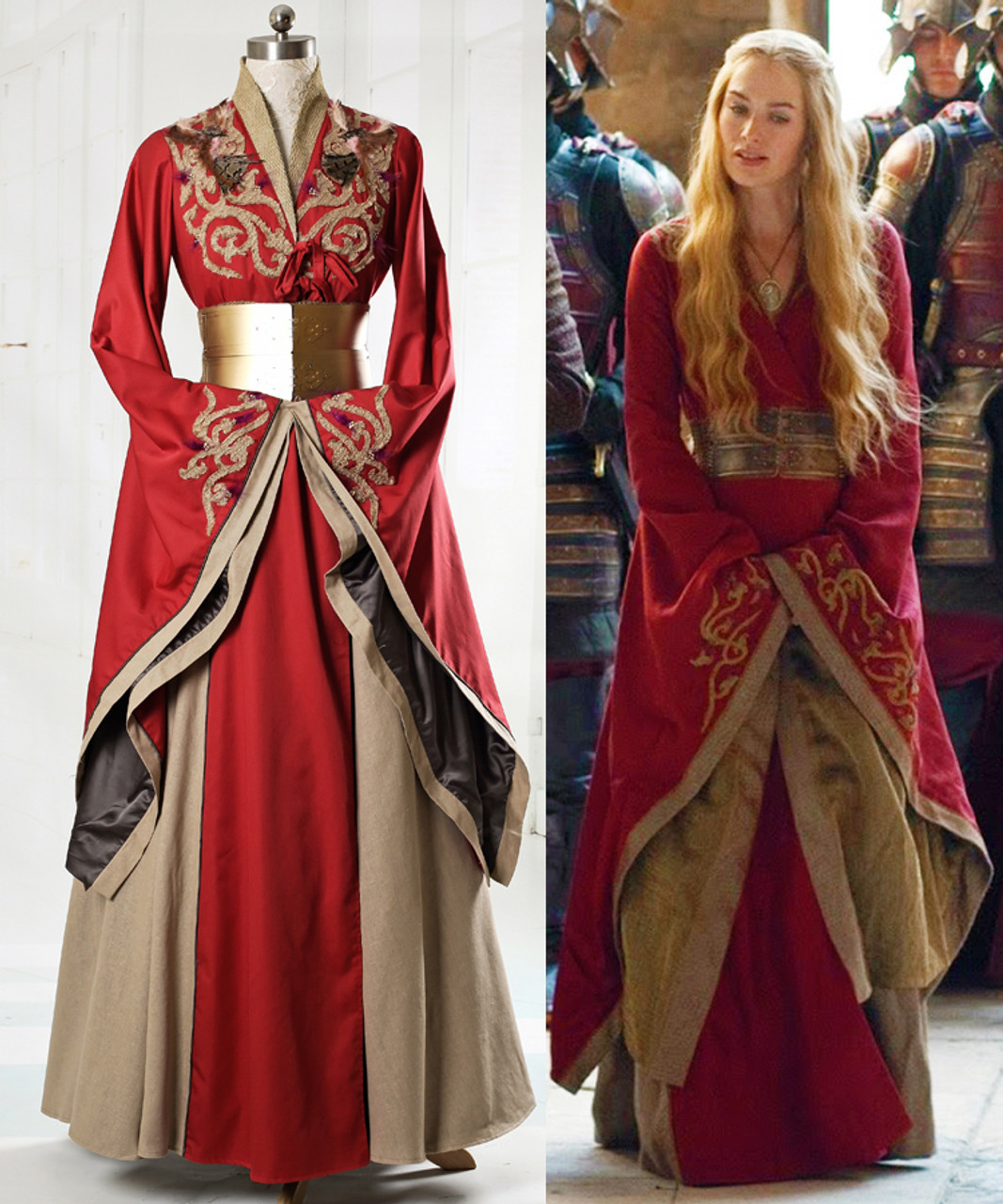 Game of Thrones (TV Series) Cosplay, Cersei Lannister Gown & Corset Costume  Set