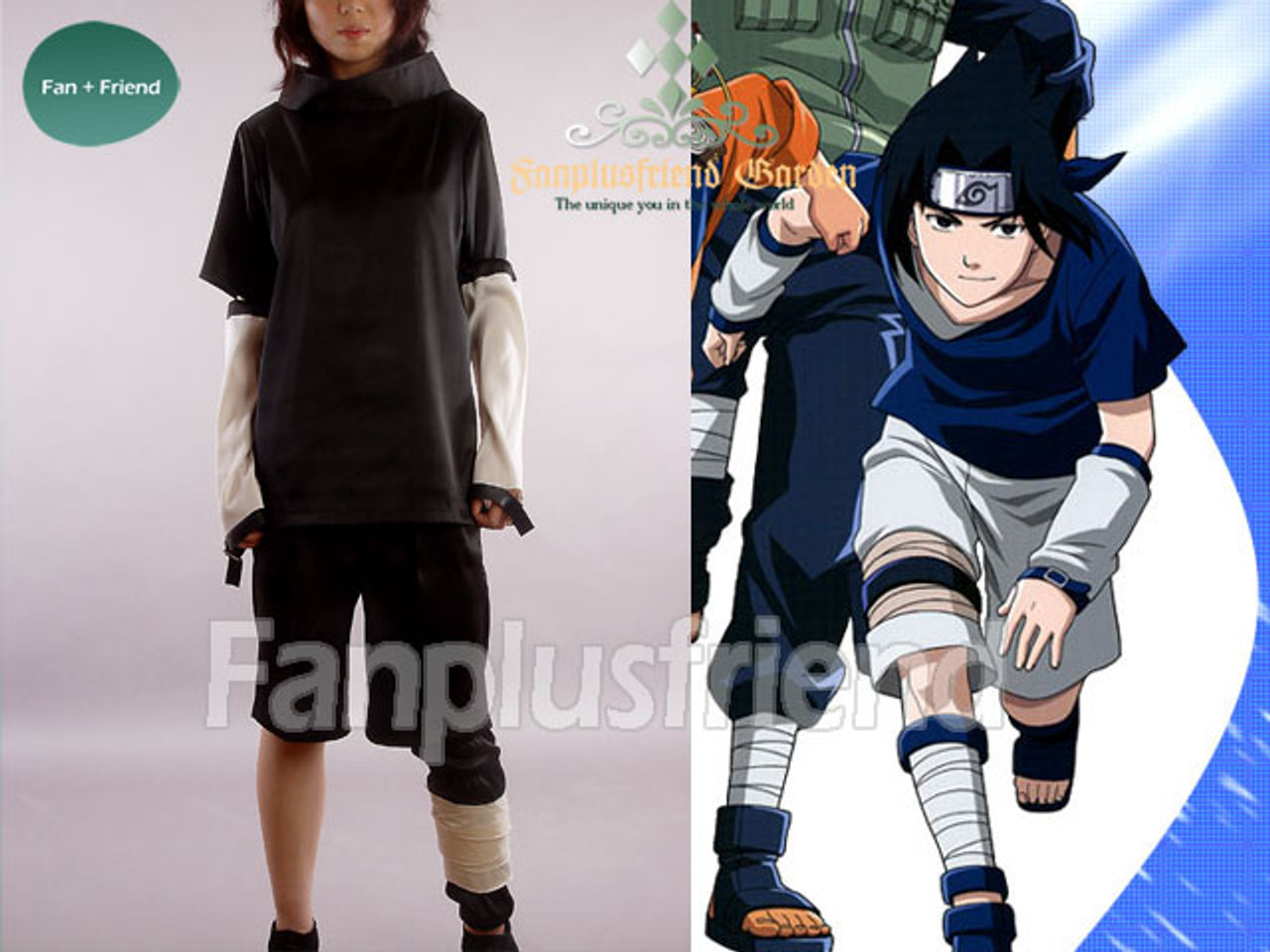 Naruto, New Black Version Sasuke Uchiha Cosplay Costume!