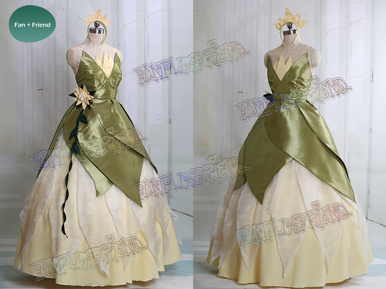 Tiana Adult Costume The Princess and The Frog Cosplay Blue Long Dress