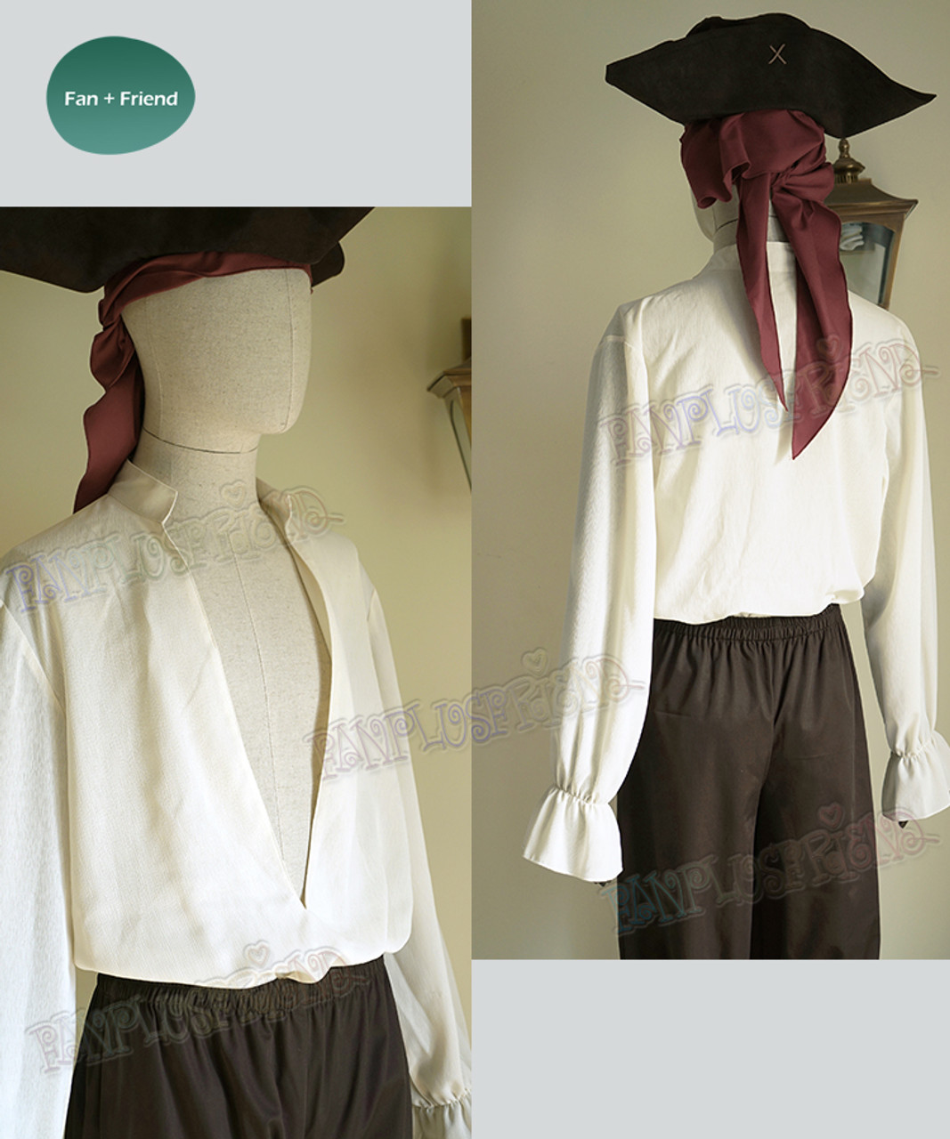 Pirates of the Caribbean (Movie) Cosplay, Captain Jack Sparrow Costume  Outfit Set