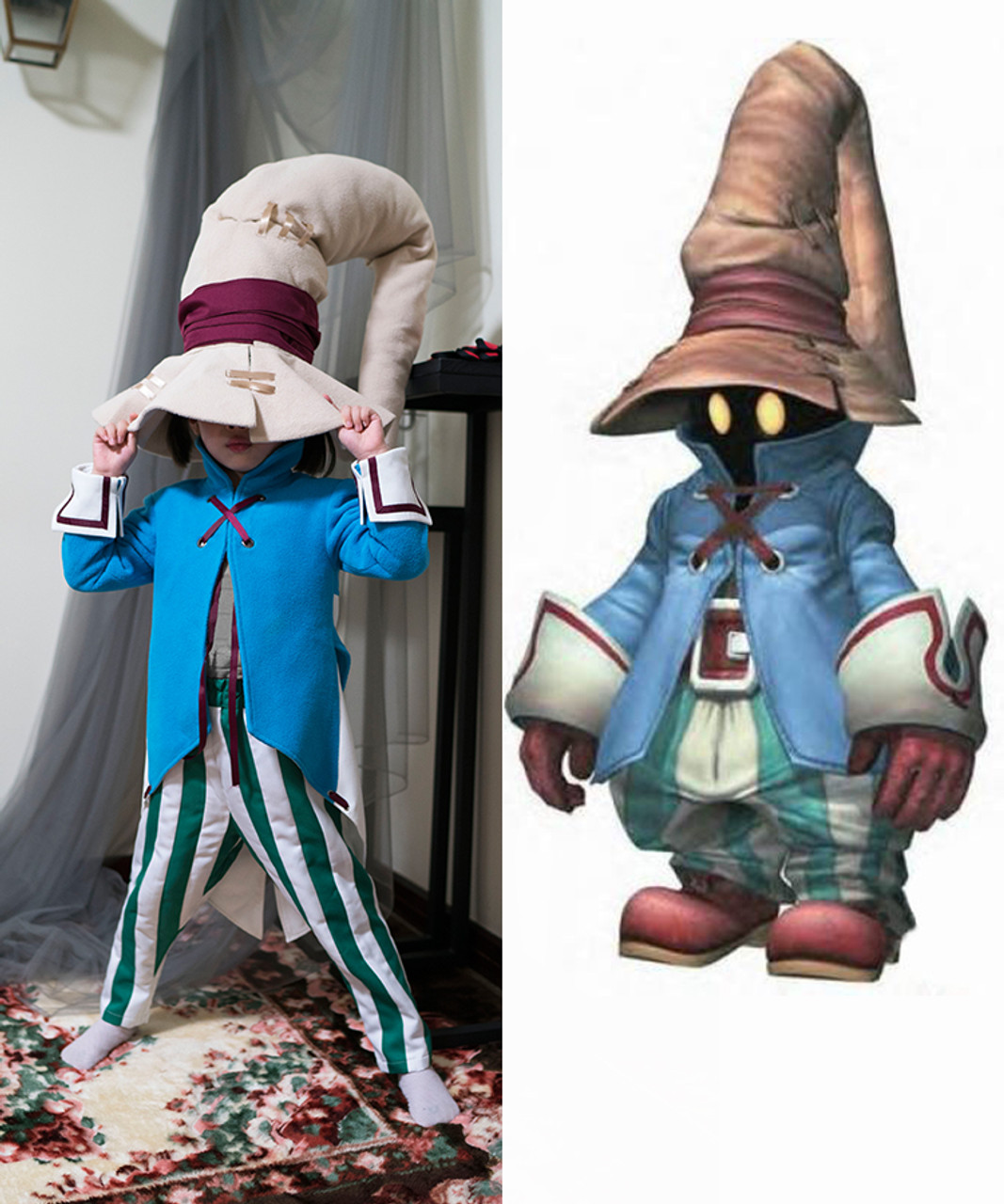 Final Fantasy IX (Game) Cosplay, Vivi Ornitier Black Mage Costume Set