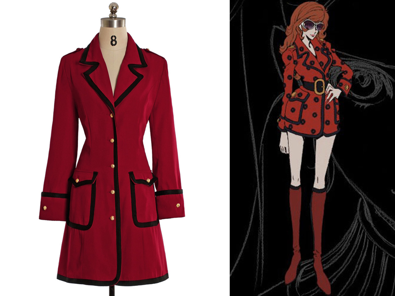 Lupin The 3rd Rupan Sansei Cosplay Mine Fujiko Costume Jacket