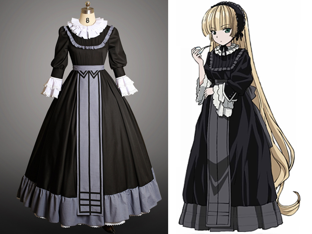 Gosick Cosplay, Victorique De Blois Costume Dress Set