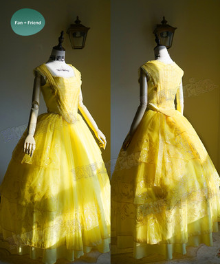 Beauty and the Beast 2017 Movie Cosplay, Belle Yellow Ball Dress ...