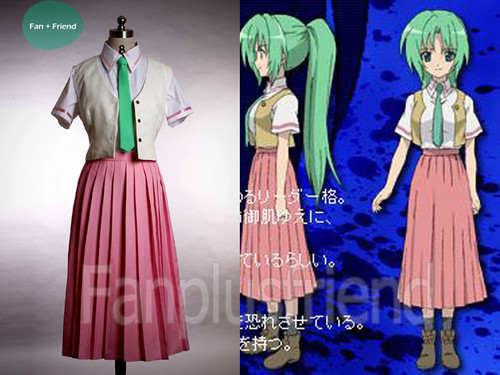 Higurashi Cosply,Mion Uniform Set*4pcs