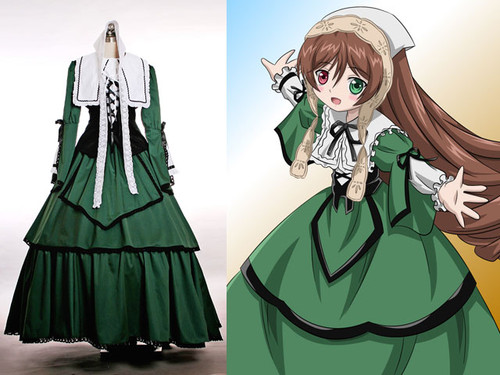 Rozen Maiden Cosplay Suiseiseki Fine Velveteen n Cotton Outfit