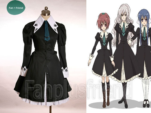 Strawberry Panic Cosplay, Gothic Lolita School Uniform Costume