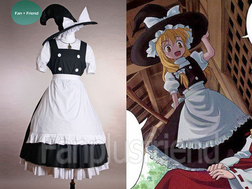 Touhou Project, Perfect Memento in Strict Sense Cosplay, Marisa Kirisame Witch Outfit Set