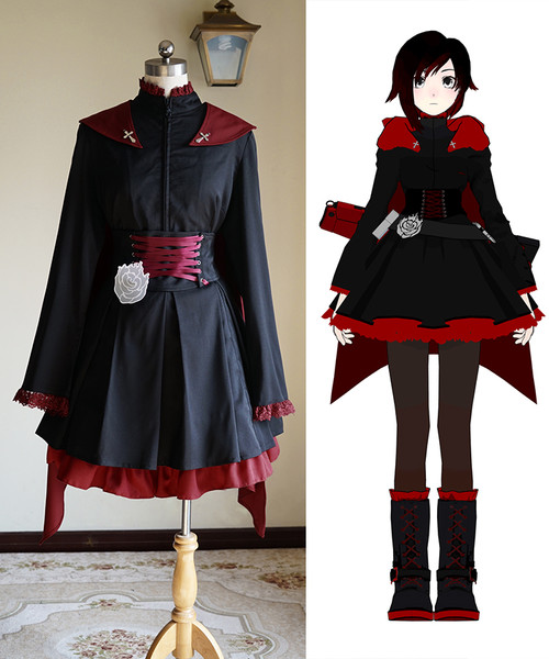 RWBY Cosplay, Ruby Rose Gothic Outfit Costume