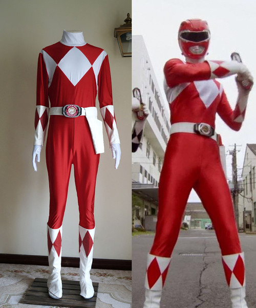 Power Rangers (TV Series/ Movie) Cosplay, Tyranno Ranger/ Yamato Tribe Prince Geki Jumpsuit Costume Set