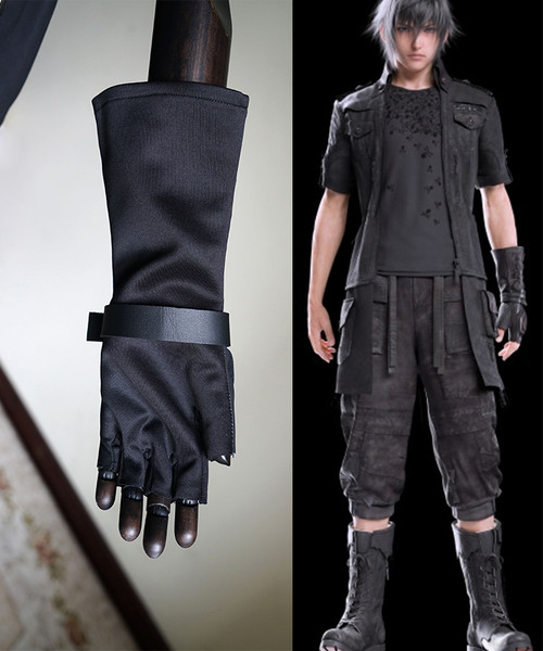 Final Fantasy XV / FF15 (Game) Cosplay, Noctis Lucis Caelum Left Hand Half Finger Glove