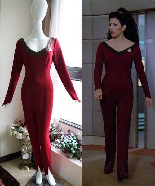 Star Trek The Next Generation Cosplay, Deanna Troi Jumpsuit Costume
