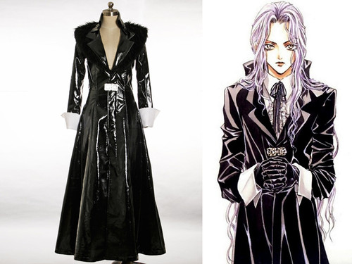 Elegant Gothic Trench Coat Angel Sanctuary Cosplay Rosiel Costume