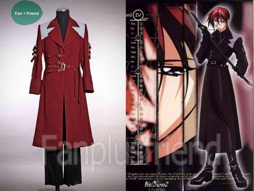 Weiss Kreuz / Knight Hunters / White Cross Cosplay, Aya Fujimiya Trench Set*4pcs