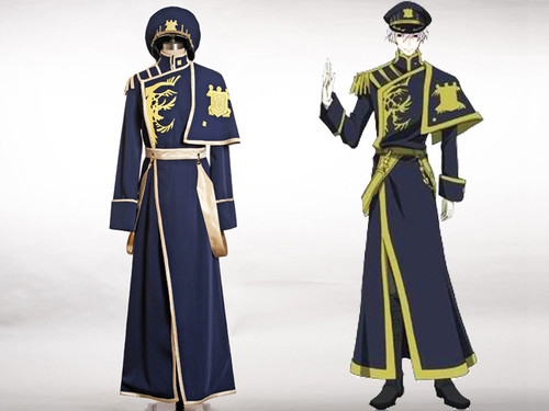 07-Ghost Cosplay Ayanami Military Uniform Costume Set