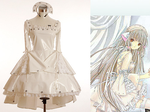 Chobits Chi Dan Freya Cosplay Kostum Hitam Dan Pink Gratis