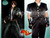 The King of Fighters Cosplay, Kyo's Black Silk and Leather Uniform set