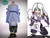 Naruto Cosplay, Kimimaro Kaguya Kimono Set & Waist Rope