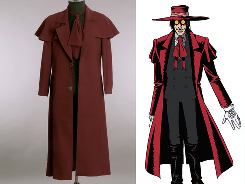 Anime Hellsing Alucard cosplay costume long cloak Jacket Suit for