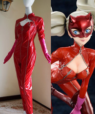 Shin Megami Tensei: Persona 5 Cosplay, Panther Ann Takamaki Red Jumpsuit Costume