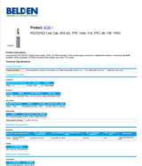 Belden 9729 060100 Cable 24/2PR RS-232 RS-422 Low Capacitance wire 100FT
