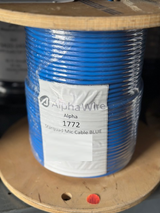 Alpha Wire 1772 25AWG 4C Braid Shielded Blue 30FT